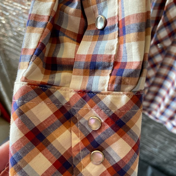 Vintage pearl snap western plaid - Picture 4 of 10